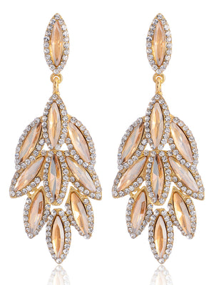 Leaf Stylish Beadings Alloy Earrings