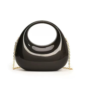 Irregular Luxurious Daily Glitter Acrylic Handbags with Chain
