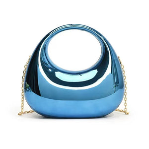 Irregular Luxurious Daily Glitter Acrylic Handbags with Chain