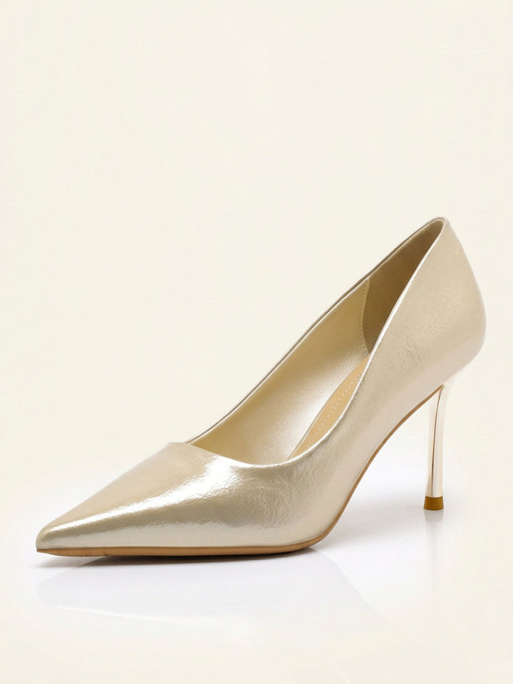 Metallic Pointed Toe Stiletto Pumps