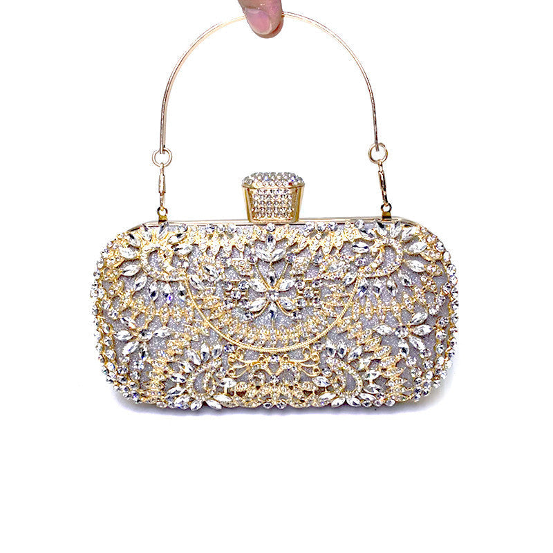 Rhinestone Crystal Evening Clutch Bag Wedding Party Prom Handbag