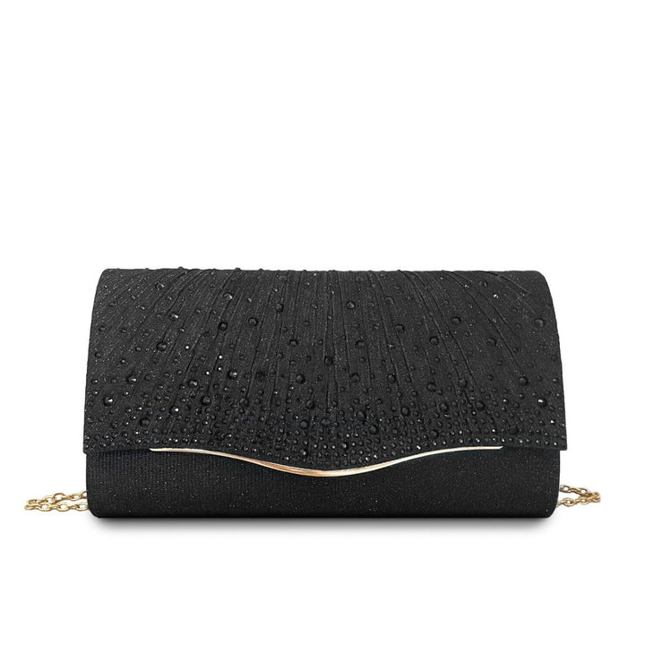 Sparkly Crystal Envelope Clutch Bag Crossbody Evening Purse