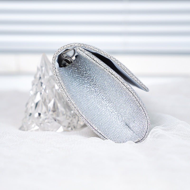 Sparkling Textured Envelope Clutch Purse